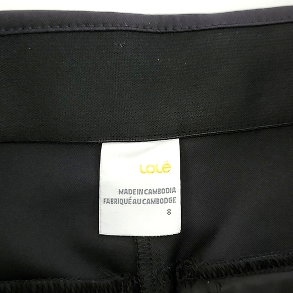 NWT LOLE Women's Black Lightweight Dress Pants Tapered Legs Zip Pockets Size 8 - Picture 12 of 16